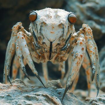 Close-Up of a Creepy Crawling Creature with Sharp Claws