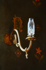 Light fixture in the Menier City Hall in the workers' city built by the owners of the Menier...
