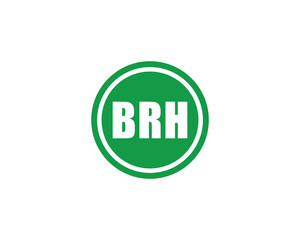 BRH logo design vector template. BRH