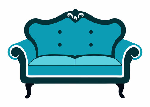 recommend clip art: Loveseat silhouette vector illustration
