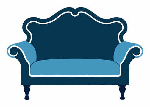recommend clip art: Loveseat silhouette vector illustration