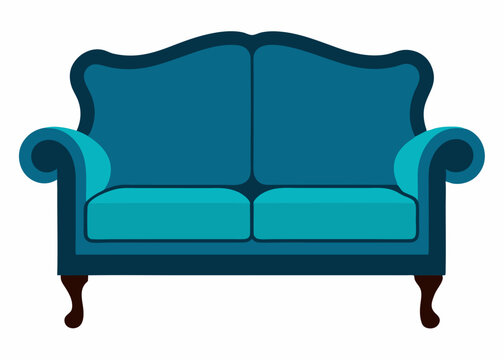recommend clip art: Loveseat silhouette vector illustration