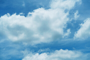 blue sky and White cloud nature background. Beautiful cloud in blue sky