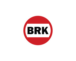BRK logo design vector template. BRK