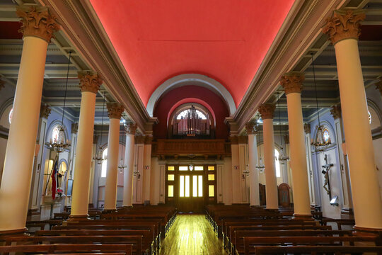 Cathedral of Punta Arenas, the southernmost town in Chile, located in the Magallanes region along the coast of the Strait of Magellan