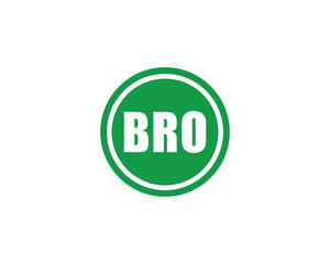 BRO logo design vector template. BRO