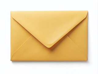 Closed beige envelope isolated on transparent background for mockups, designs, and digital projects in high-quality PNG