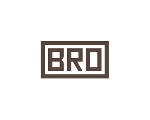 BRO logo design vector template. BRO