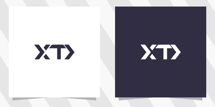Letter xt tx logo design vector