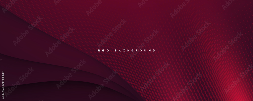 Wall mural abstract halftone red background wavy texture design vector