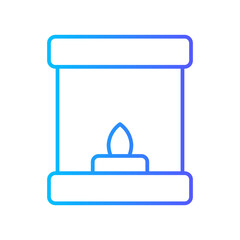 fireplace gradient icon
