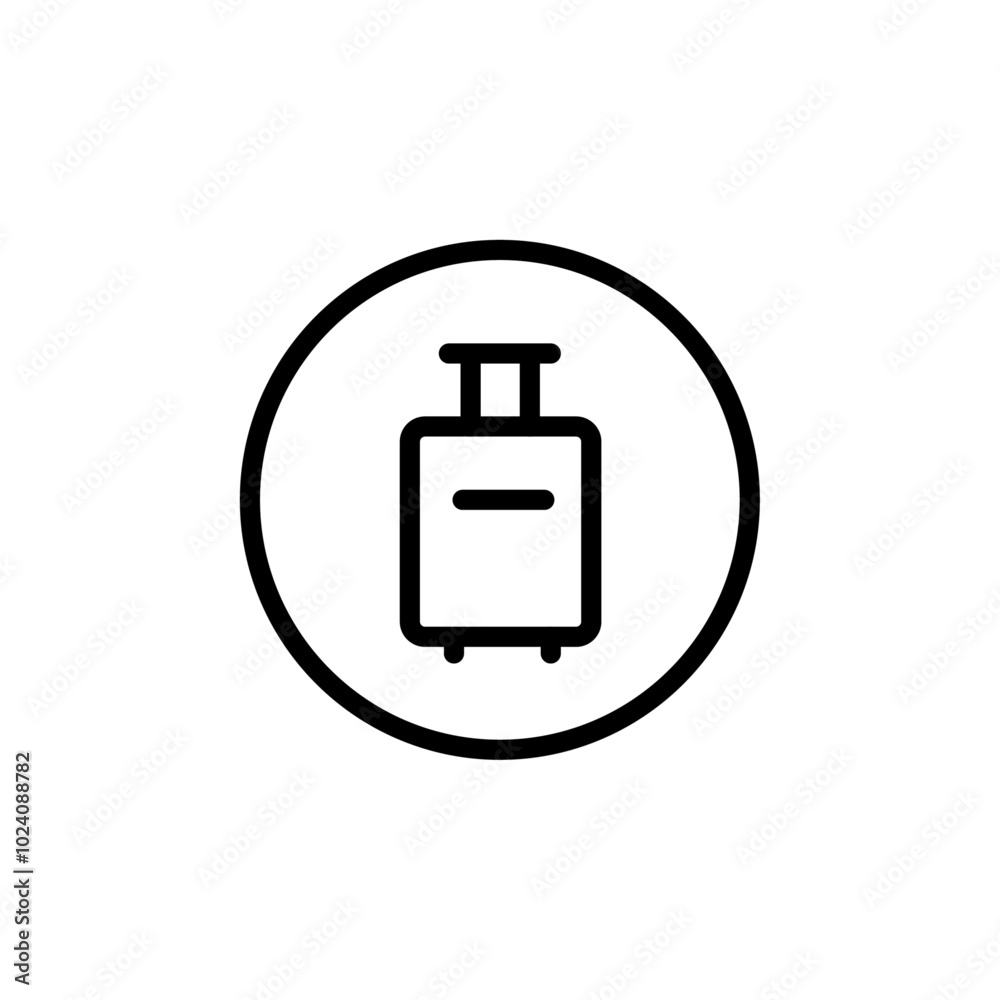 Poster Baggage icon Outline vector for web ui