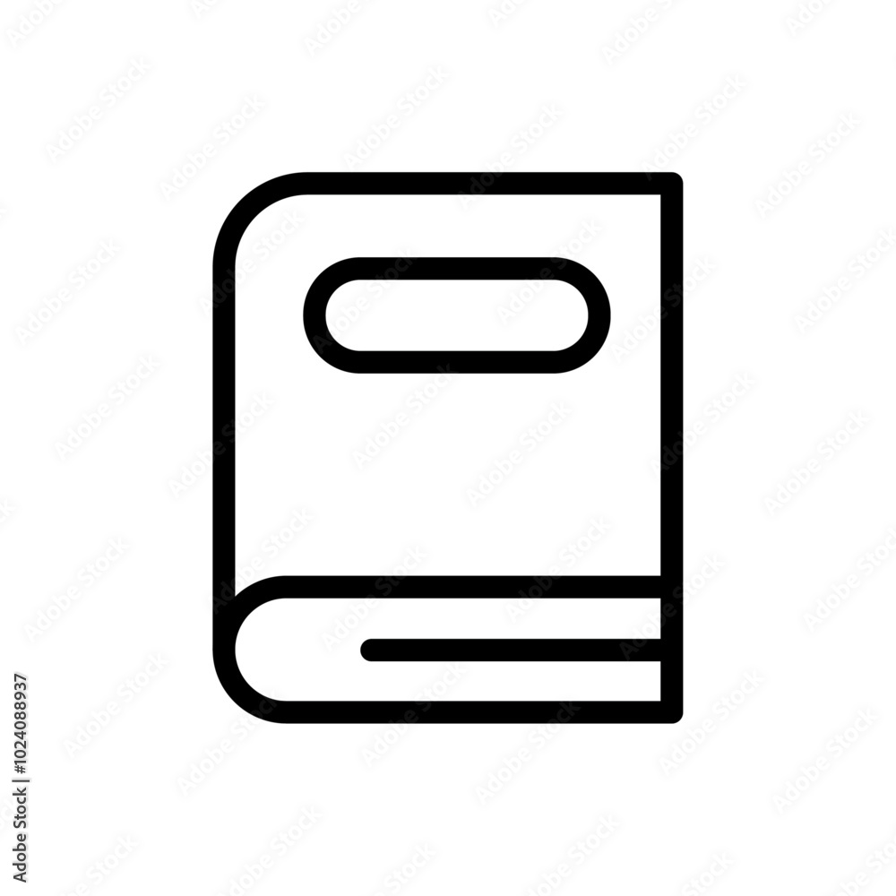 Poster Book icon Outline vector for web ui