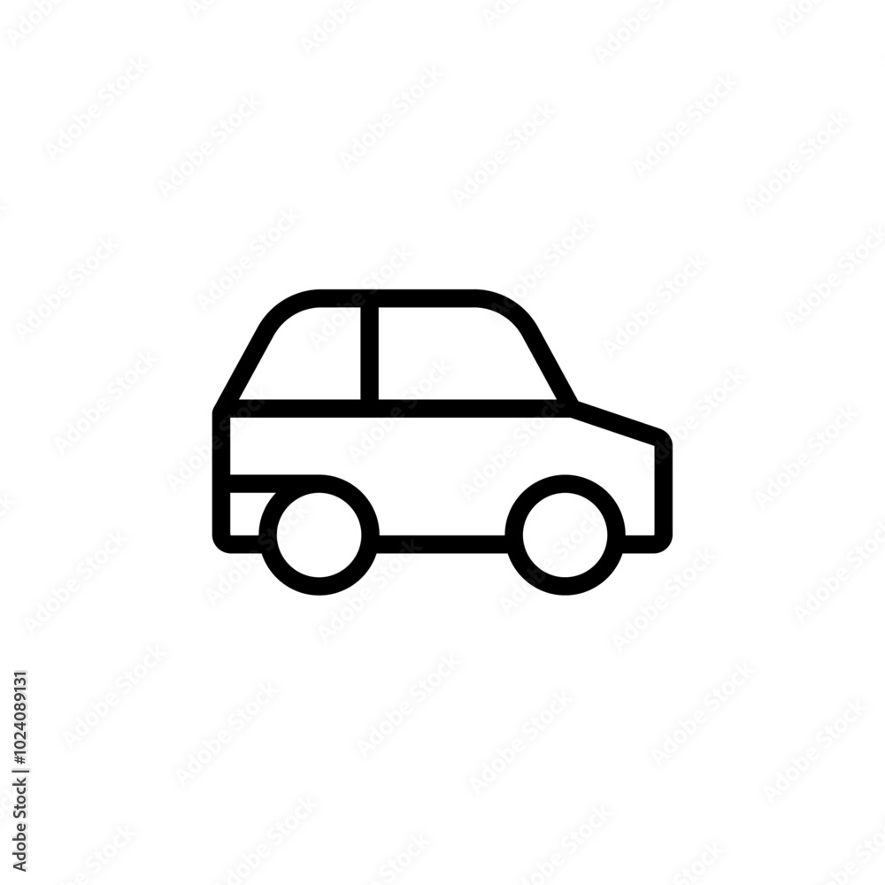 Aufkleber car icon outline vector for web ui