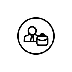 Career, job and work icon Outline vector for web ui