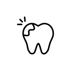 Cavities icon Outline vector for web ui