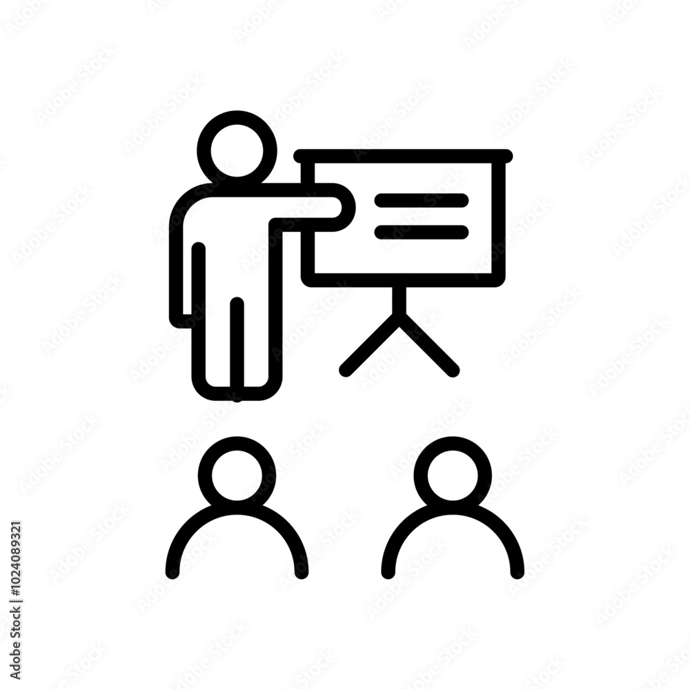 Poster Classroom icon Outline vector for web ui