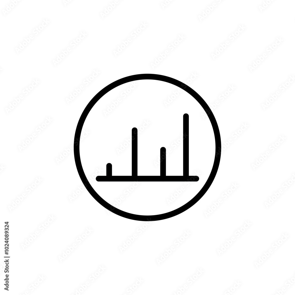Poster Chart icon Outline vector for web ui