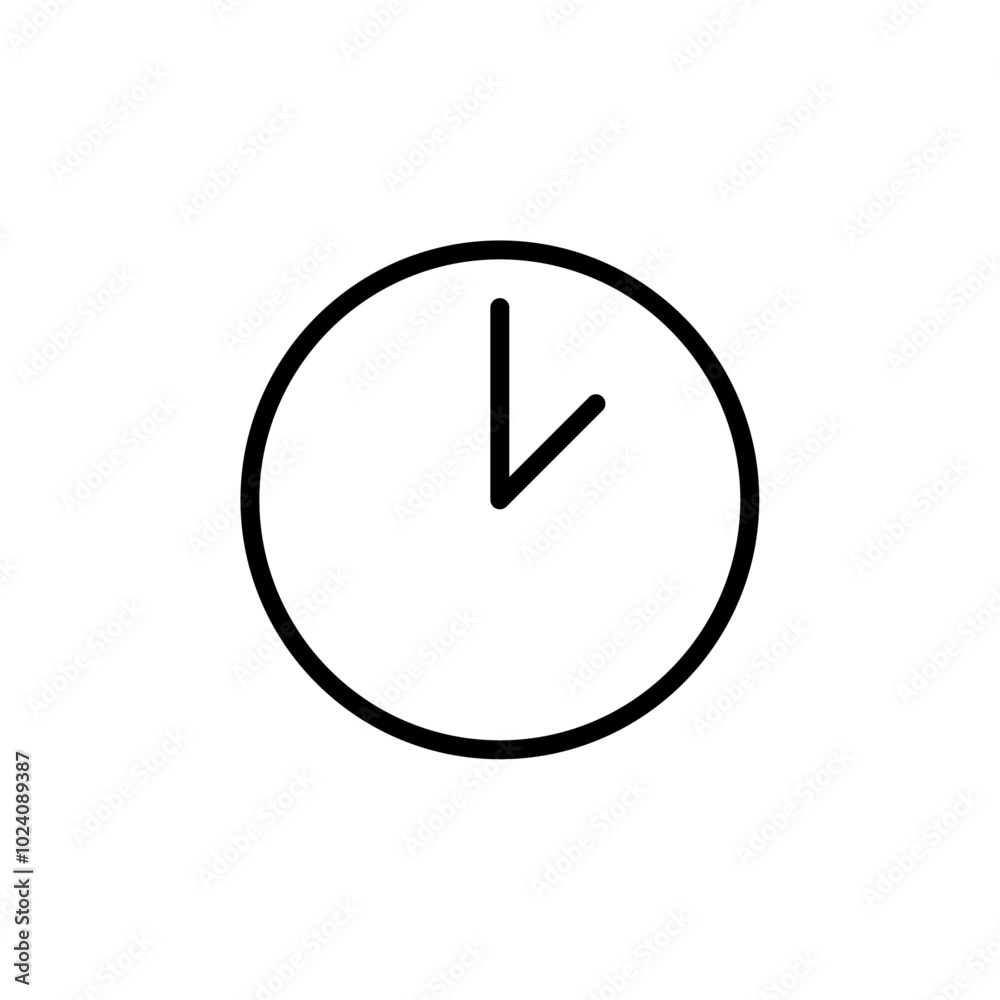 Aufkleber Clock icon Outline vector for web ui