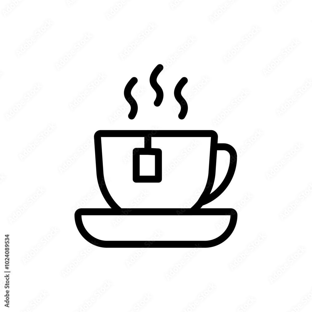 Aufkleber coffee cup icon outline vector for web ui