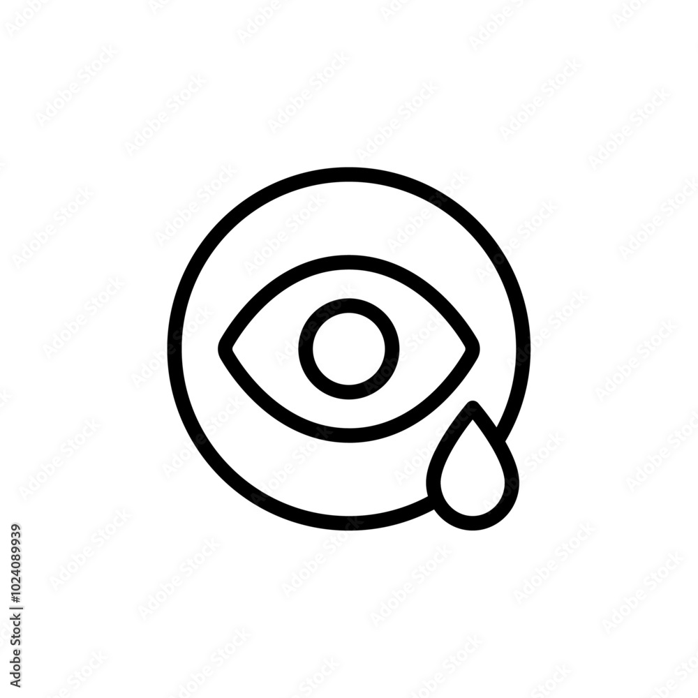 Poster Crying icon Outline vector for web ui