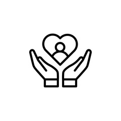 Customer care icon Outline vector for web ui