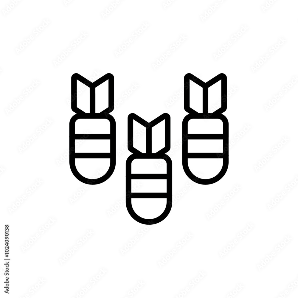 Poster Ddos icon Outline vector for web ui