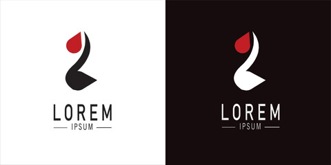 Beauty elegance Swan Logo design. Vector business brand logo element design.