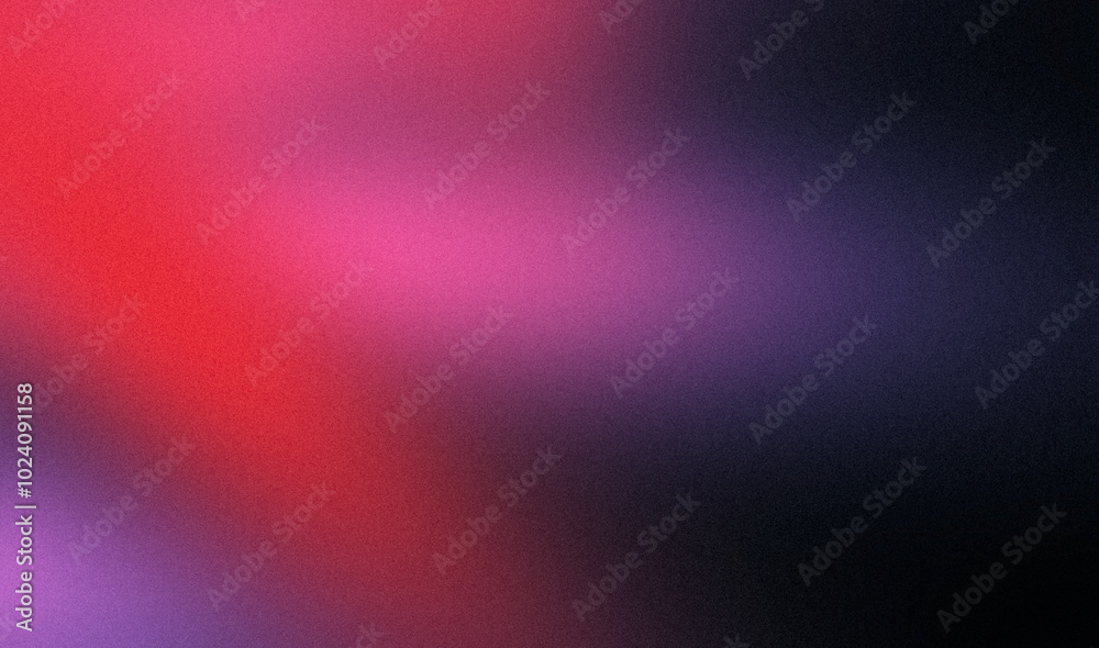 Wall mural dark magenta red blue purple color flow grainy gradient backdrop design. vibrant color flow with sof