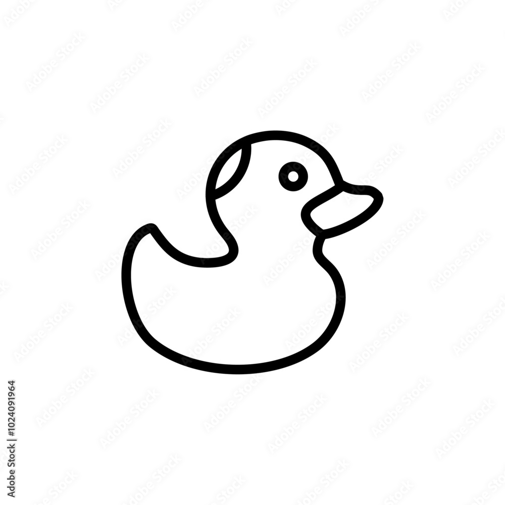 Poster Duck icon Outline vector for web ui