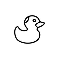 Duck icon Outline vector for web ui