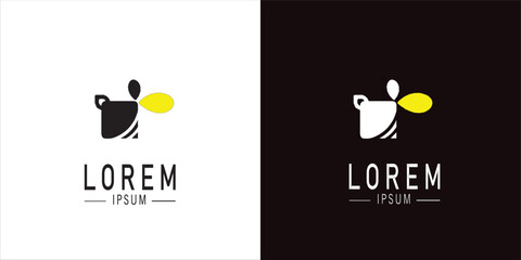 honey bee logo vector