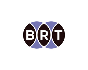 BRT Logo design vector template. BRT