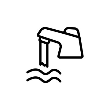 recommend clip art: Faucet tap water icon Outline vector for web ui