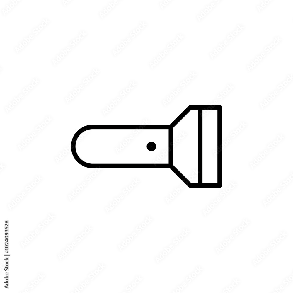 Poster Flashlight icon Outline vector for web ui