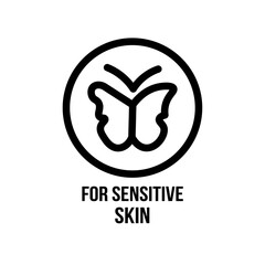 For sensitive skin icon Outline vector for web ui