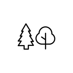 Forest and park trees icon Outline vector for web ui