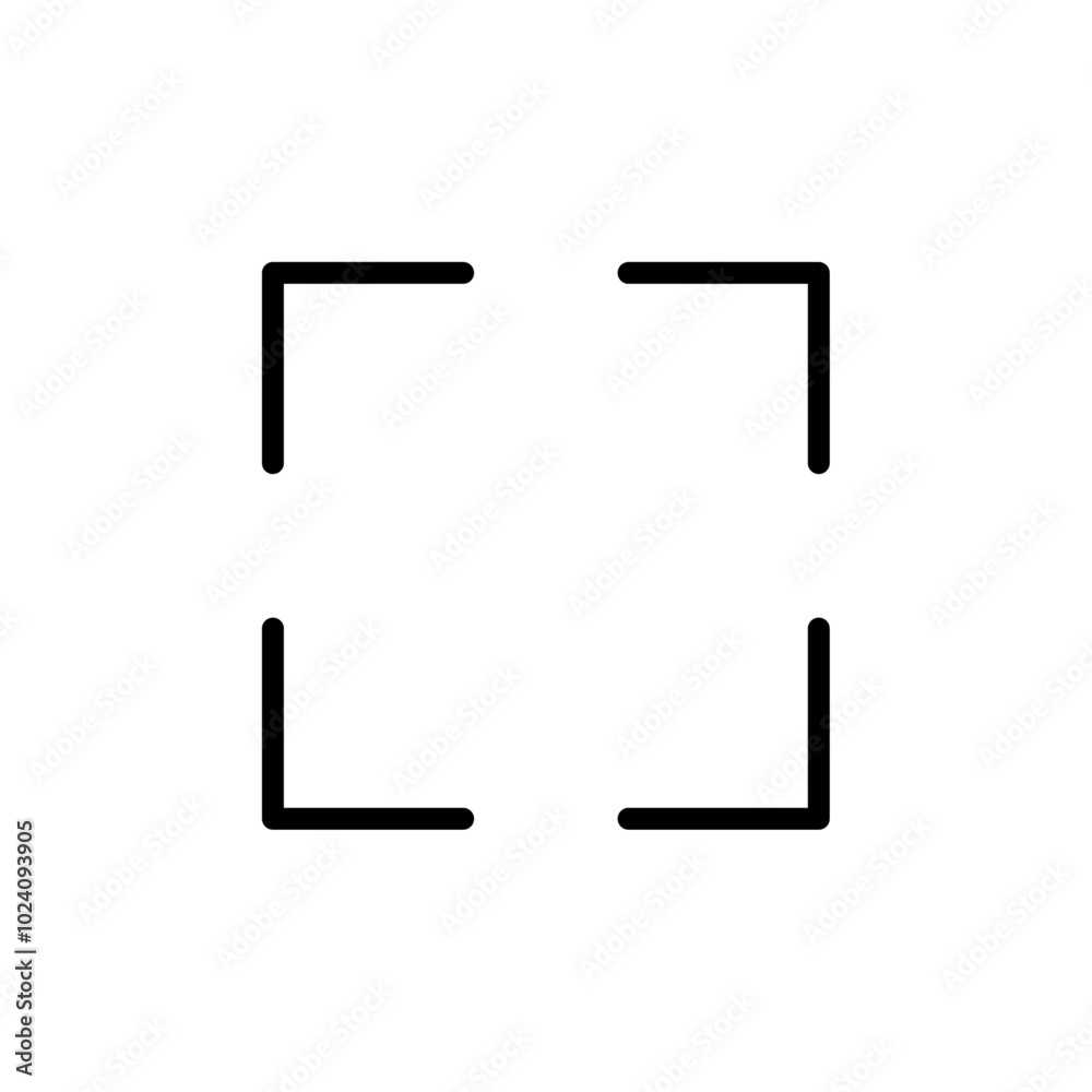 Aufkleber full screen icon outline vector for web ui