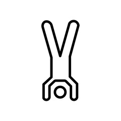 handstand exercise icon Outline vector for web ui