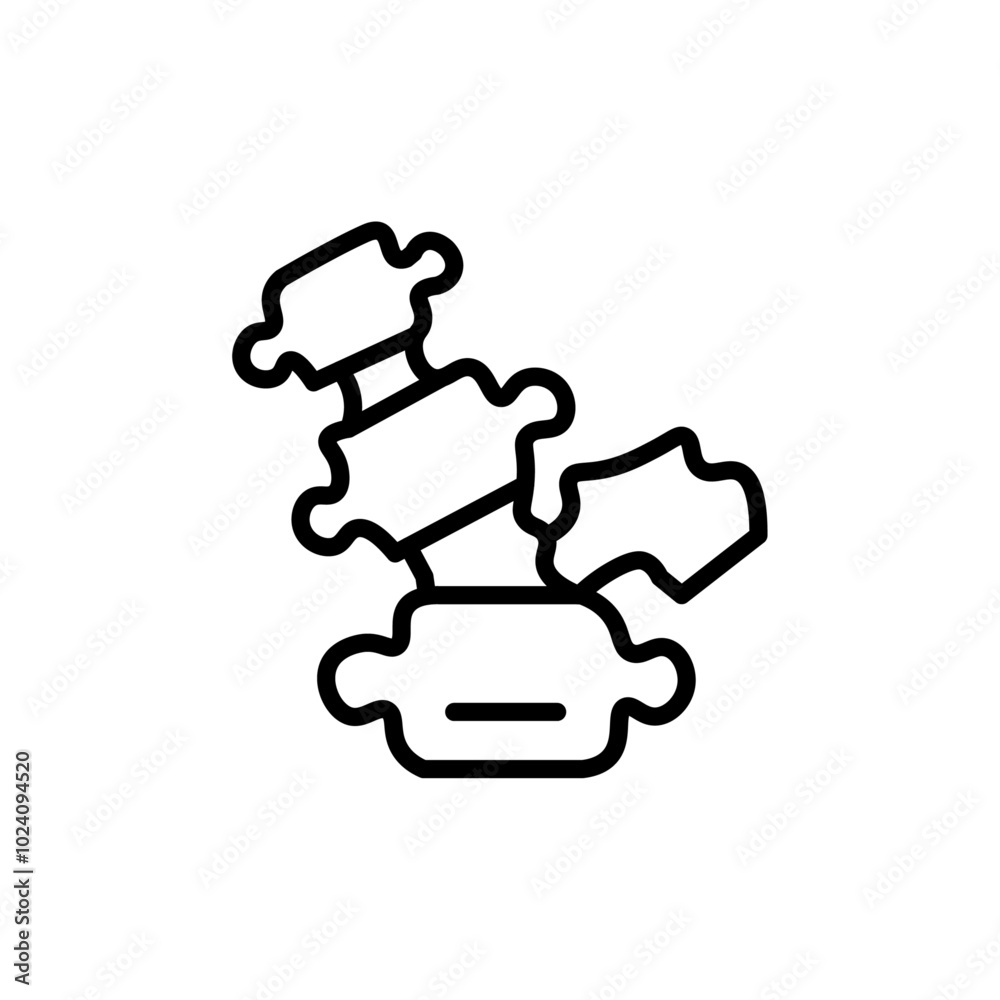 Poster Hernia icon Outline vector for web ui