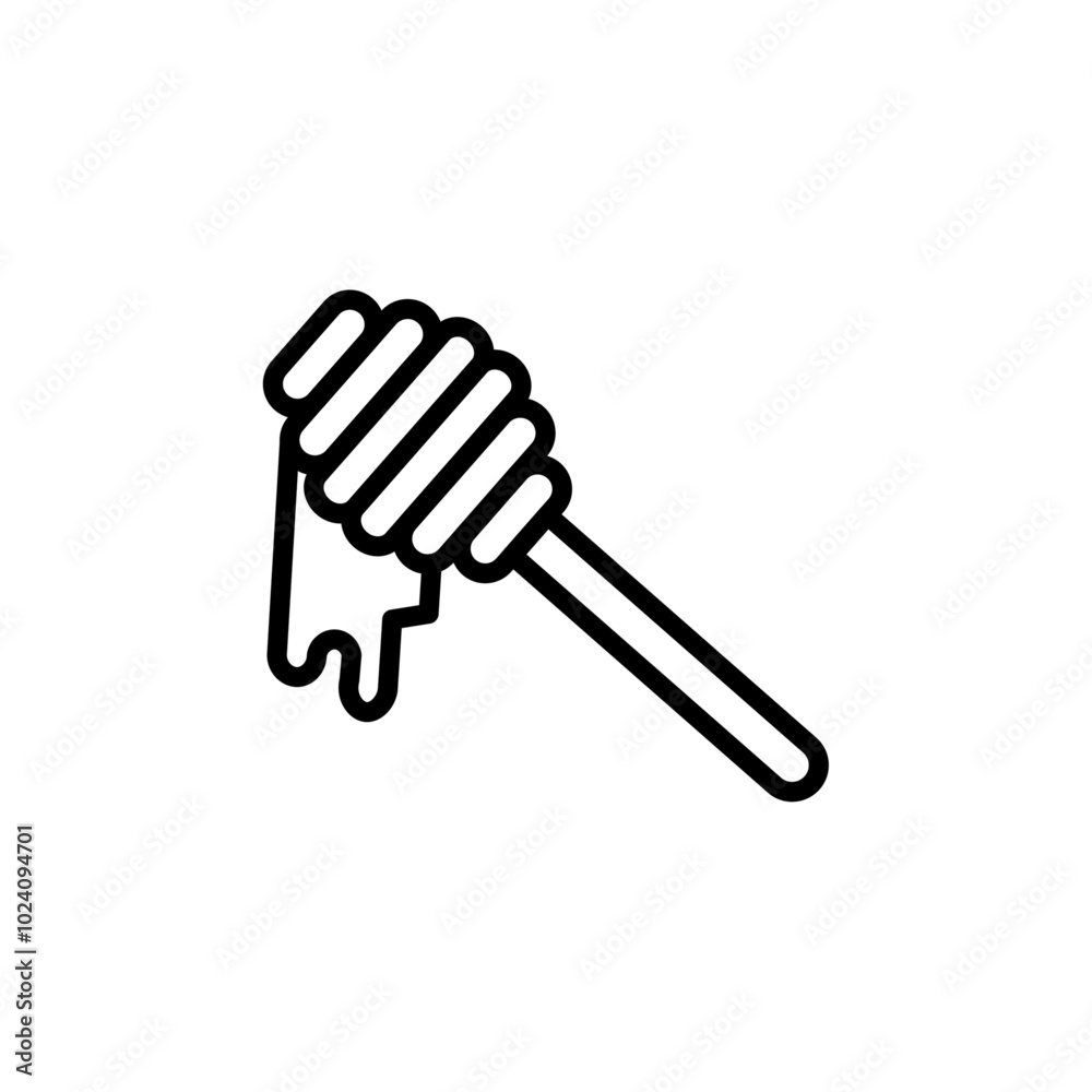 Poster honey dipper icon Outline vector for web ui