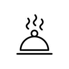 Hot meal icon Outline vector for web ui