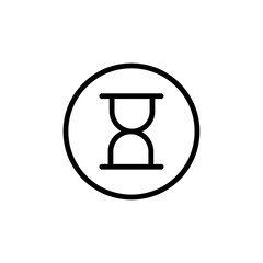 Hourglass icon Outline vector for web ui