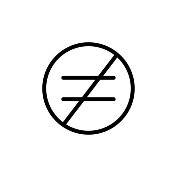 recommend clip art: Inequality icon Outline vector for web ui