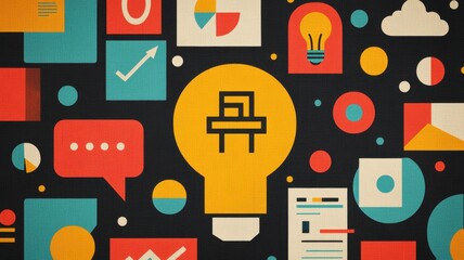 Corporate Business Collage Banner: Modern Management, Project Flowcharts, Success Indicators in Sleek Design