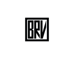 BRV logo design vector template. BRV