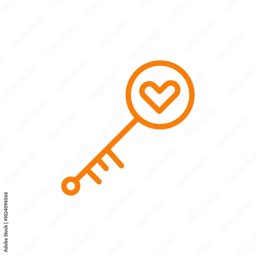 Poster Magic Key icon Outline vector for web ui