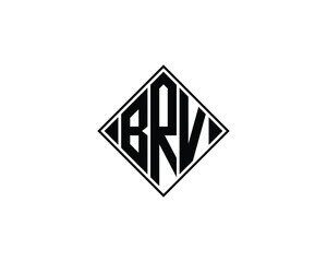 BRV logo design vector template. BRV