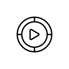 Media player icon Outline vector for web ui