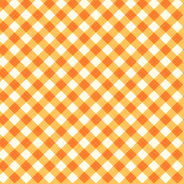 Thanksgiving, autumn or Halloween gingham checked fabric, cloth, background
